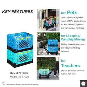 Caja Plegable Portátil Tianyu T750D de 40L, Asas Ajustables, Capacidad de 40 kg, Ligera, de PP y Metal, Duradera y Ecológica para Camping - Product Image 2