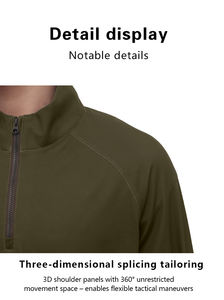 Camicia tattica a maniche lunghe 3L |   Mimetizzazione Personalizzata |   T-shirt da allenamento resistente con tasca con cerniera |   Abbigliamento per Avventure all'Aperto - Product Image 4