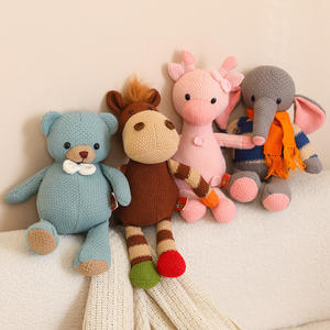 Nuevo Peluche de Alta Calidad de Oso, Conejo, Girafa, Elefante, Cerdo, Lindos Animales de Ganchillo, Juguete de Peluche Suave para Niños - Product Image 1