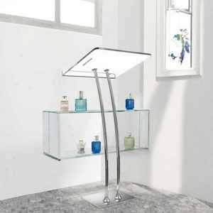 Factory Direct Modern <b>Acrylic</b> Transparent 1 Tier Display Riser for Garment Display for Water Resistant Easy Assembly - Product Image 2