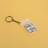 À la mode Dollar US Billets Mousqueton Porte-clés Mini Pendentifs Transparents Transfrontalier pour Amazon Monnaie Accessoires Stock