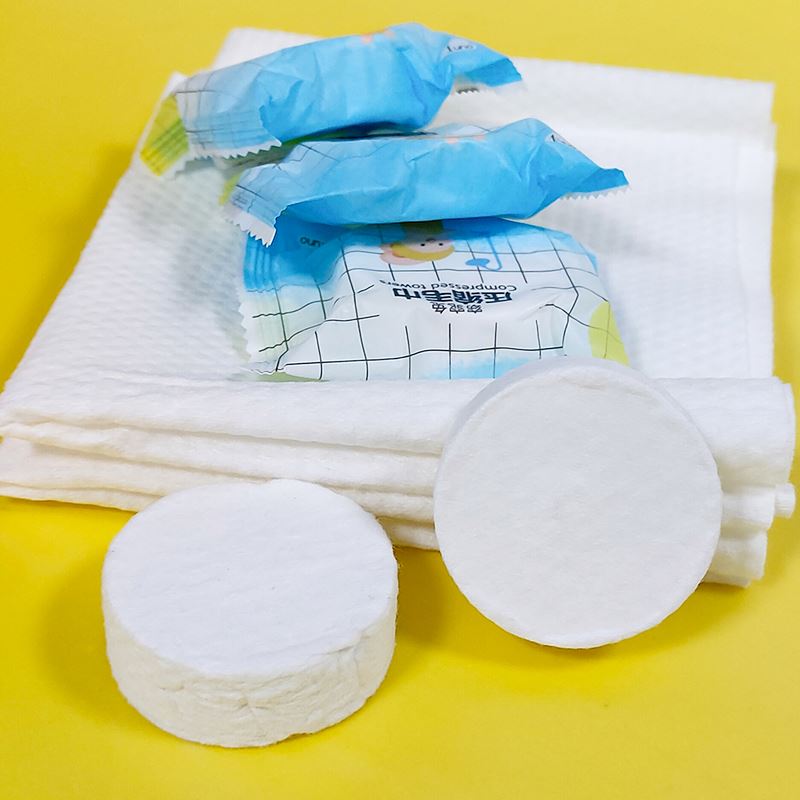 Disposable Compressed Face Towel Custom Packaging Private Label Plant Fiber Mini Compressed Towel Skin Friendly Portable Travel