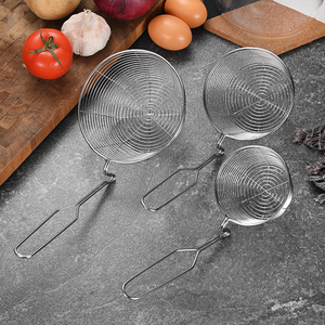 أدوات مطبخ متعددة الوظائف من الفولاذ المقاوم للصدأ-سلال قلي شبكية سلكية-مصفاة ومكافي معلقة على الحائط - Product Image 6