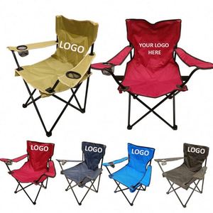 Customized Logo Modern Design Outdoor Metal Fold Picnic Chairs Custom Canvas Beach Chair - Product Image 1