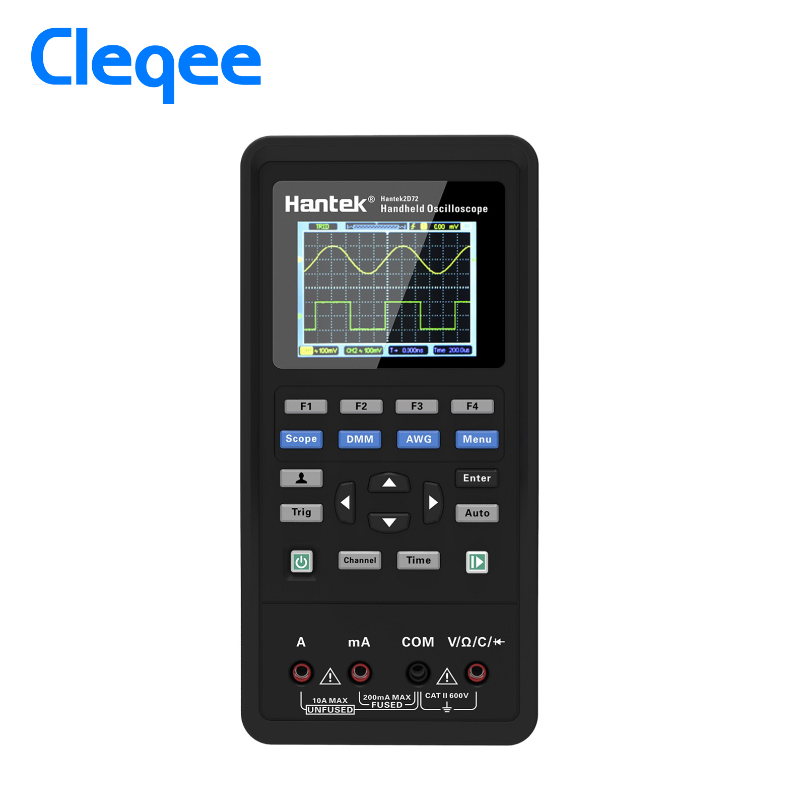 2 Waveform Generator Multimeter 2 Channel 70MHz 250MSa/s Multifunction Tester Hantek 2D72 USB Portable 3in1 Digital Oscilloscope