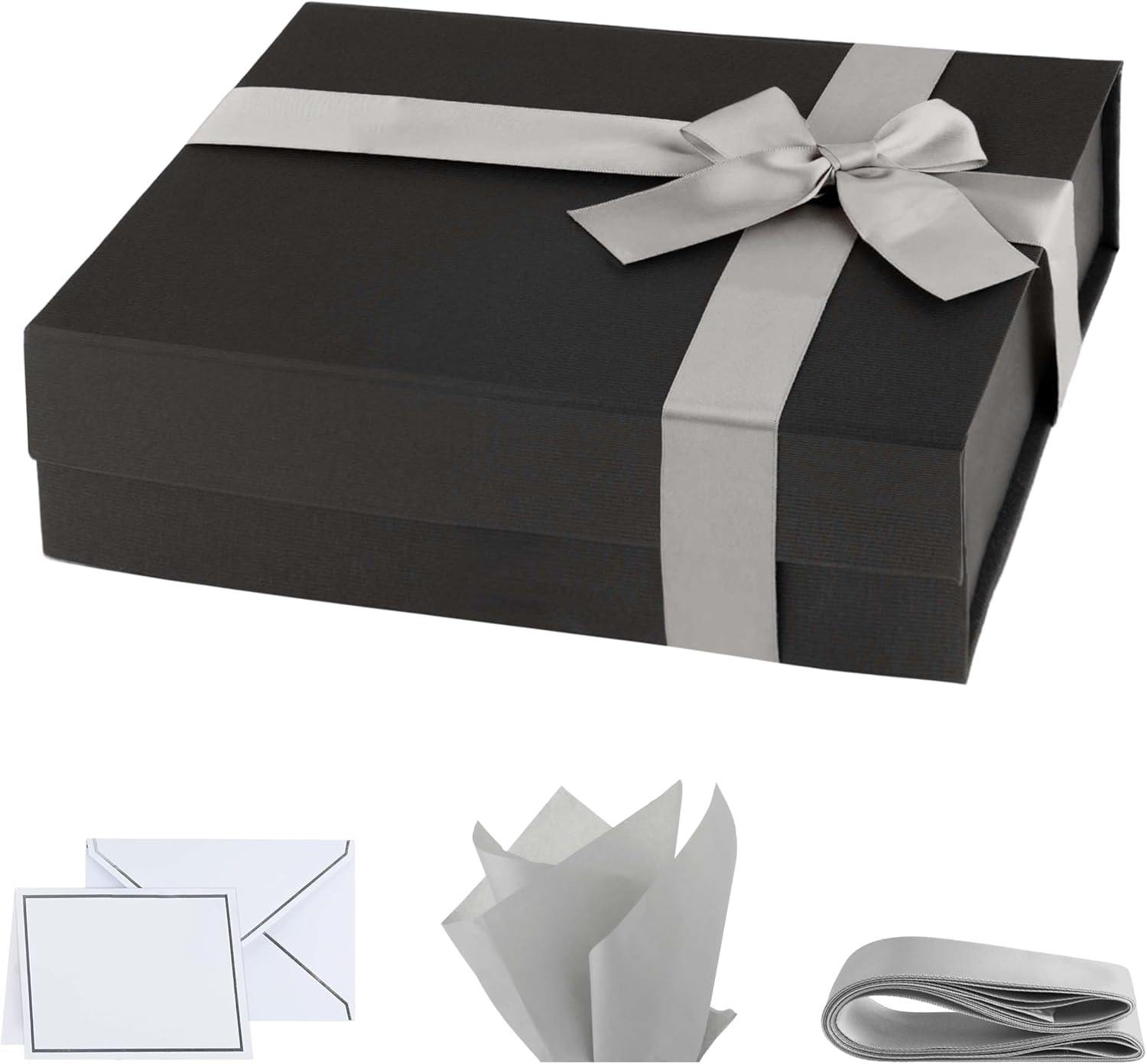Black Suit Gift Boxes - Custom Rigid Magnetic Closure - Eco-Friendly  Recycled Material Packaging, image size:1500x1391