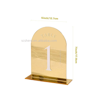 Ornements de mariage numériques arqués double face de haute qualité 1-15, décorations de table, fournitures de fête, cartes de placement