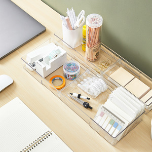 Desktop Organizer With Compartments Rectangle Open Top For Office Stationery <b>Storage</b> - Product Image 1