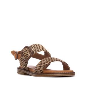 Sandalias Bajas de Mujer Carmela, de Cuero, Talla 39, Tacón Plano de 2 cm - Product Image 2