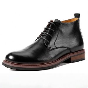 Large Size Men's <b>Work</b> <b>Boots</b> Waterproof Short <b>Boots</b> Stylish Casual Outdoor Walking <b>Boots</b> Height Increasing Autumn Genuine <b>Leather</b> - Product Image 2