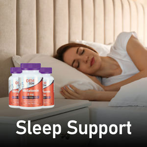 OEM melatonina Le capsule di verdure da 8mg dormono riposando con melatonina capsule vegetariane integratore alimentare: migliora il sonno - Product Image 4