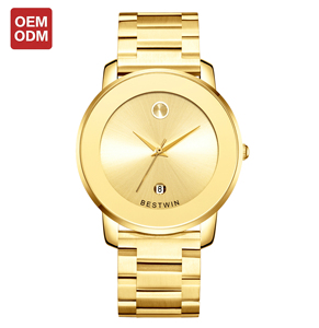 <span class=keywords><strong>Montre</strong></span> à quartz pour <span class=keywords><strong>homme</strong></span> en acier inoxydable <span class=keywords><strong>ultra</strong></span>-mince VVS 41 mm, bracelet 20 mm, cadran à aiguilles, résistante à l'eau, <span class=keywords><strong>montre</strong></span> de luxe, faible MOQ - Product Image 1