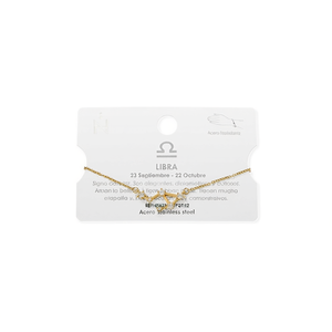 Bracelet en acier inoxydable Libra avec diamants, 12 pièces, minimaliste, à porter au quotidien, unisexe - Product Image 2