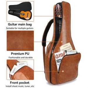 Nouvelles housses de transport pour <span class=keywords><strong>guitare</strong></span> légères, durables, résistantes à l'eau, avec rembourrage en éponge de 0,8 pouce d'épaisseur, douces, imperméables en cuir PU - Product Image 5