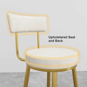 Muebles de Bar modernos nórdicos, taburete alto de desayuno de terciopelo <span class=keywords><strong>con</strong></span> reposapiés <span class=keywords><strong>para</strong></span> cocina, Bar, Pub, mostrador, cafetería, sillas de cocina baratas - Product Image 2