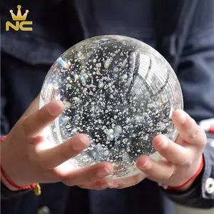 Klar Glas Air Kugel Fengshui Briefbeschwerer Handwerk Wohnkultur Ornamente Kristall Blase Ball