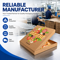 Handgefertigte Wellpappe-Pizzabox in Lebensmittelqualität mit Matter Laminierung & Prägung für Pizza 8/10/12/14 Zoll