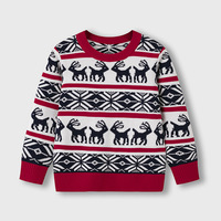 Pull de Noël pour garçons, 150+ styles, respirant, en jacquard tricoté, à manches longues, motifs de dessins animés, rouge et vert, pour les fêtes d'hiver