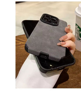 Funda de Lujo para Teléfono Móvil de Piel de Cordero para iPhone 17 16 15 14 13 Pro Max 15 16 17 Plus, Funda Protectora de Cuero PU a Prueba de Golpes, Venta al Por Mayor - Product Image 6