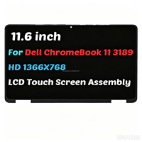 11.6 Inci untuk Dell Chromebook 11 3189 3100 3110 5190 2 in 1 Rakitan Digitizer Layar Sentuh dengan Bezel