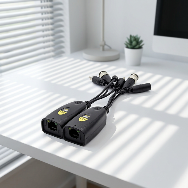 HD AHD/CVI/TVI Balun Connector Video+Audio+Power 3-in-1 Interface 5MP ABS Plastic Housing CCTV System Camera