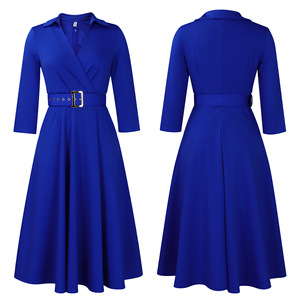 Abiti Africani in Chiffon Eco-Friendly per Donna Taglie Forti S-3XL, Vestito Formale Midi Musulmano, Abbigliamento <span class=keywords><strong>Turco</strong></span> con Set Cintura - Product Image 6