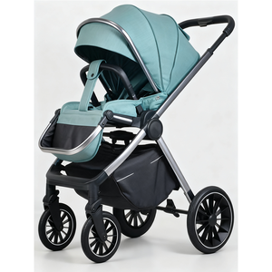 עגלה תינוק עם מושב הפיך, קיפול יד אחת ורתמה 5 נקודות משקל משקל משקל, ידית מתכווננת מתכווננת, גלגלי פו bd107 - Product Image 6