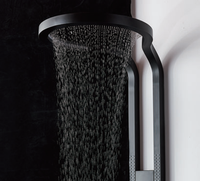 Panneau de douche multifonction moderne avec jet de pluie doux et éclairage LED, système parent-enfant