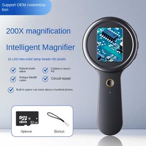 مجهر إلكتروني محمول جديد من البلاستيك ABS عالي الدقة مع 16 مصباح LED، لعبة تجارب علمية للأطفال في المدارس الابتدائية - Product Image 1