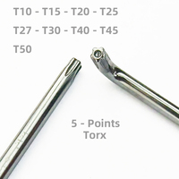 Clé Torx 5 points L avec clé à trou T10 T15 T20 T25 T27 T30 T40 T45 T50 clé à vis de sécurité outils à main manuels