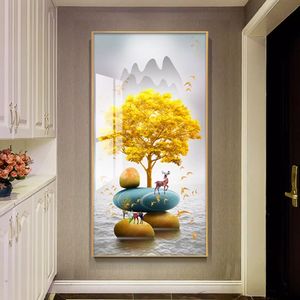 Vendita calda di cristallo porcellana diamante Artwork pittura <span class=keywords><strong>cervo</strong></span> moderno per Hotel - Product Image 5