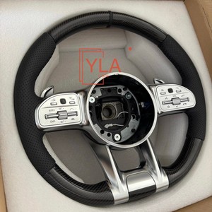 Volante Deportivo Personalizado de Cuero y Fibra de Carbono para Mercedes-Benz W221 W205 W212 W213 B 300 <span class=keywords><strong>AMG</strong></span> A45 LA45 <span class=keywords><strong>63</strong></span> W204 X5 X3 <span class=keywords><strong>GL</strong></span> - Product Image 6