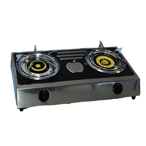 2024 Hot Selling Tempered glass stainless steel gas cooking stove with double burner /kitchen appliance cooker Cooktop