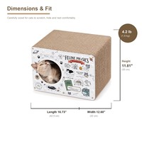 Maison pour chat en carton sur le thème de la physique, double entrée, panneaux à gratter repositionnables, pour chats adultes d'intérieur, vente en gros