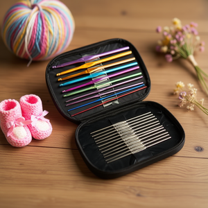 Juego de agujas de ganchillo de metal redondas, electrochapadas, multicolor, kit de costura para manualidades de tejido a mano - Product Image 2