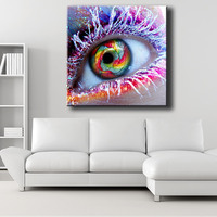 Peinture Diamant 5D DIY Ever Moment – Maquillage des Yeux Coloré, Artisanat Artistique, Perles Complètes et Carrées ASF1049