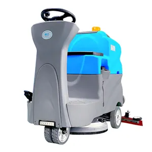 Automatic electric ride on floor scrubber drier tile floor mat washing cleaning machine