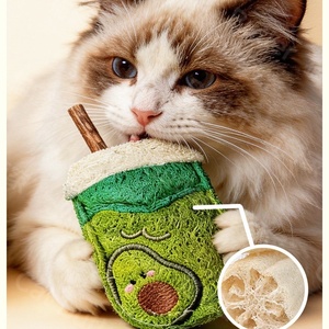 Jouet à mâcher écologique en forme de tasse de thé au <span class=keywords><strong>lait</strong></span> de style dessin animé, en loofah naturel, pour le nettoyage des dents et l'élimination du tartre chez les chats et les chiens - Product Image 5