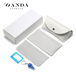 Roupai Eyeglasses <b>Case</b> Set PU Leather Rectangle Blue Light Blocking For <b>Sunglasses</b> And Glasses Storage - Product Image 3