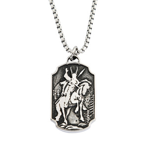 Yunnique – collier avec pendentif cheval de guerre Viking en acier inoxydable pour hommes, style Hip Hop, bijoux de mode en forme d'animal - Product Image 5