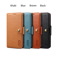 Étui portefeuille de luxe en cuir PU Denior avec protection d'écran pour Apple 17/16/15/14/13/12/11/XR/7/8 (4 emplacements pour cartes)