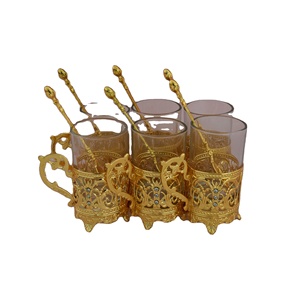 Ensemble tasse et soucoupe avec poignée et cuillère, souvenir de Ramadan, cadeau islamique - Product Image 5