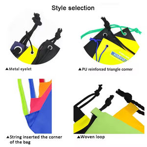 Sac à dos à cordon de serrage de style décontracté, grande capacité, imperméable, en polyester 210D, respirant, séchage rapide, logo personnalisé - Product Image 2