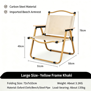 <span class=keywords><strong>Set</strong></span> di Sedie da Pranzo Pieghevoli in Acciaio Inossidabile con Tessuto Oxford - Arredamento Portatile per Esterni e Campeggio - Product Image 3