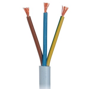 Omy/H05VVF 300/500V สายไฟสีขาว3x0.5, 3x0.75, 3x1, 3x1.5, 3x2.5, ทองแดง100%, ปลอกพีวีซีม้วน100เมตร - Product Image 3