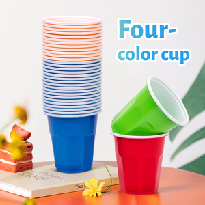 Vaso de Plástico Rojo Desechable de 200 ml, de Pared Simple, de Polipropileno, para Fiestas Infantiles, Juegos y Juguetes, con Logotipo Personalizado - Product Image 1