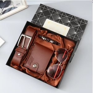 Istaromo Quà Tặng tay quà tặng kinh doanh bộ da vành đai ví nước hoa móc chìa khóa bút người đàn ông của thạch anh trường hợp đồng hồ - Product Image 6