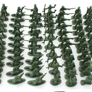 Mainan plastik militer untuk anak laki-laki, 100 buah/set Model mainan Action Figure 12 Pose untuk hadiah