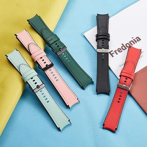 Bracelet de montre universel en cuir et silicone à dégagement rapide pour Samsung Galaxy Watch 4 5 42mm 46mm – Vente en gros - Product Image 1