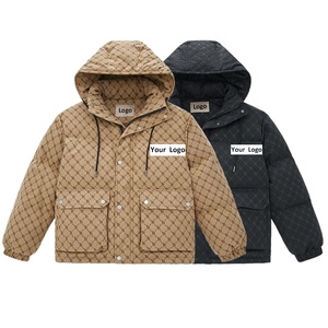 Giacca Puffer Personalizzata da Uomo, Giacca Imbottita con Cappuccio, Giacca Puffer con Logo Personalizzato - Product Image 1